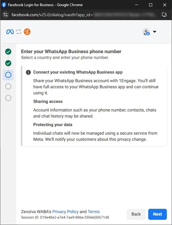 Informasi mengenai berbagi akses (sharing access) akan ditampilkan. Klik Next.