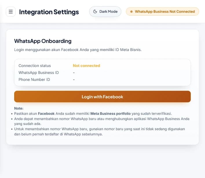 Integration Settings